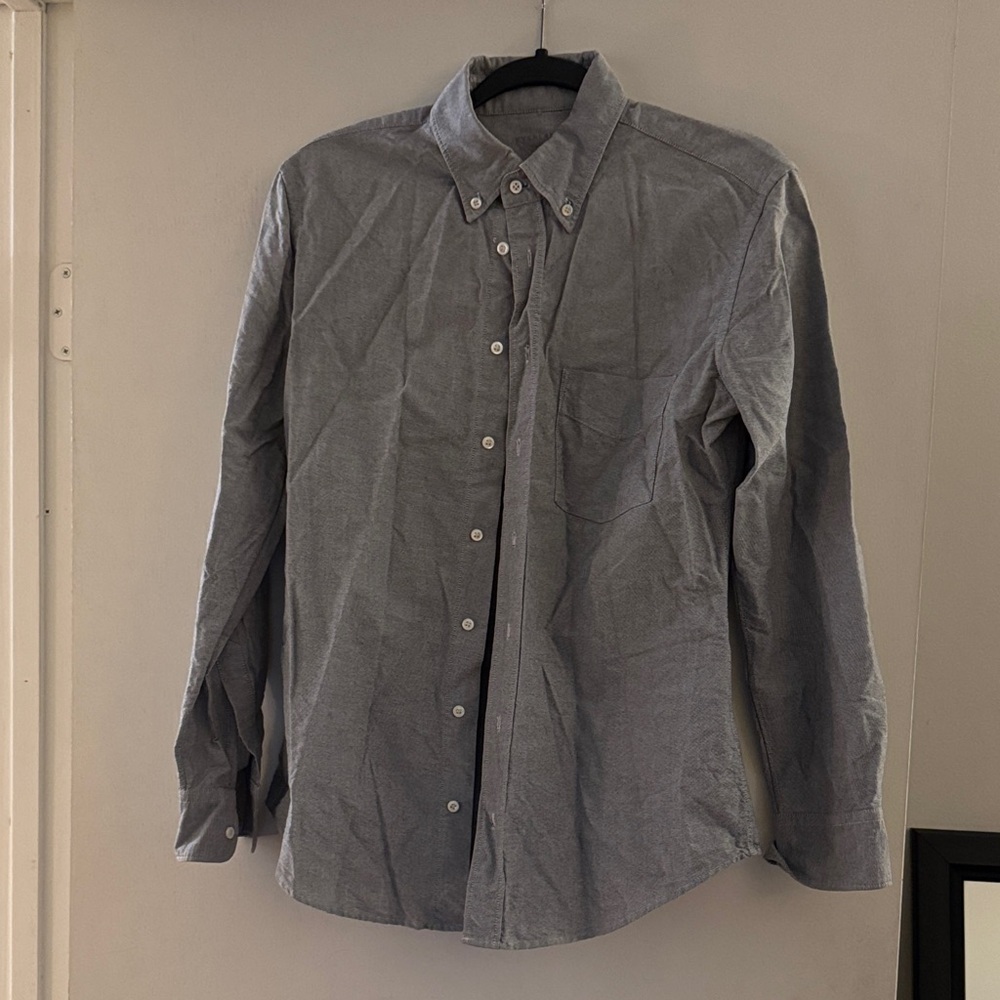 Everlane Men's Charcoal Button-Down Shirt